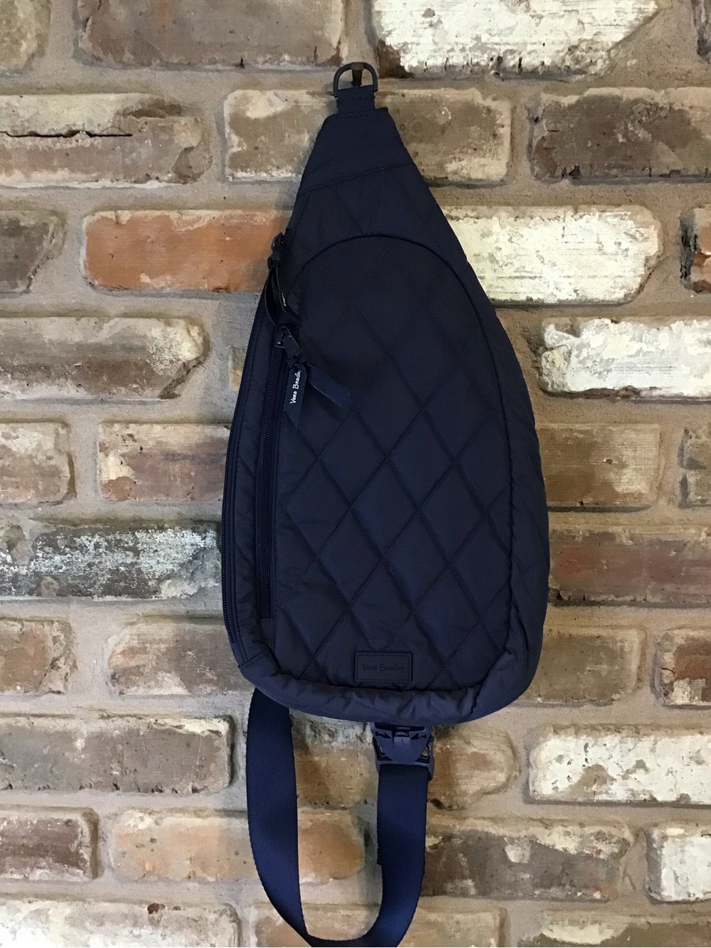 Vera Bradley Women's Ultralight Essential Scroll Navy Quilted Sling Backpack - Picture 5 of 10